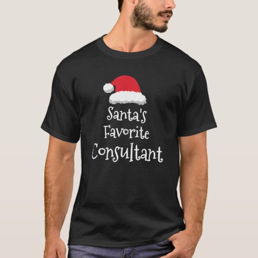 Santas Favorite Consultant Weihnachtsgeschenk T-Shirt (Vorderseite)