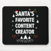 Santa's Favorite Content Creator Funny Christmas P Mousepad (Vorne)