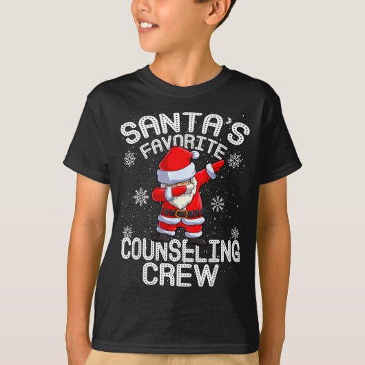 Santa's Favorite Counseling Crew Christmas T-Shirt (Vorderseite)
