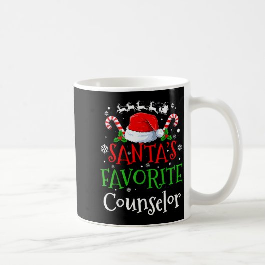 Santa's Favorite Counselor Christmas Party Kaffeetasse (Rechts)