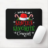 Santa's Favorite Cowgirl Christmas Party Mousepad (Mit Mouse)