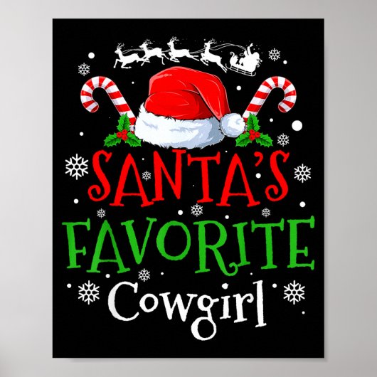 Santa's Favorite Cowgirl Christmas Party  Poster (Vorne)