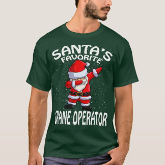 Santas Favorite Crane Operator Weihnachten T-Shirt