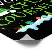 Santa's Favorite Crisis Counselor Fun Christmas  Poster (Ecke)