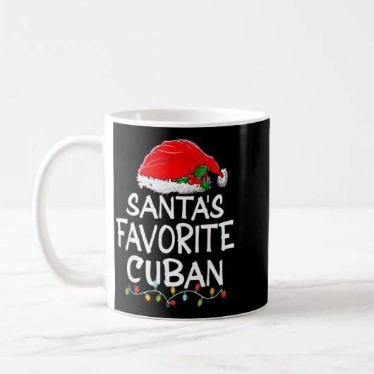 Santa's Favorite Cuban Christmas Santa Claus Tree Kaffeetasse (Links)