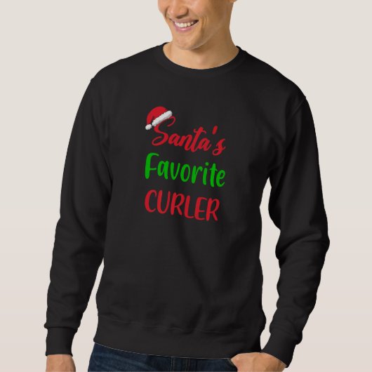 Santas Favorite Curler   Curling Christmas Sweatshirt (Vorderseite)