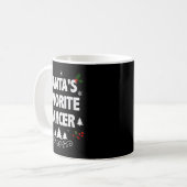 Santa's Favorite Dancer Funny Holiday Christmas Pa Kaffeetasse (Vorderseite Links)