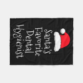 Santas Favorite Dental Hygienist - Christmas Funny Fleecedecke (Vorderseite (Horizontal))