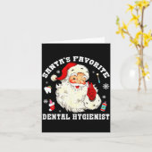 Santas Favorite Dental Hygienist Christmas Funny G Karte (Gelbe Blume)
