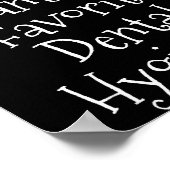 Santas Favorite Dental Hygienist - Christmas Funny Poster (Ecke)