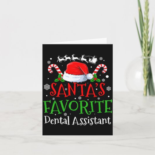 Santa's Favorite Dental Istant Christmas Party  Karte (Vorderseite)