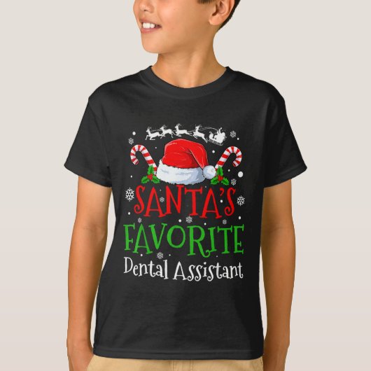 Santa's Favorite Dental Istant Christmas Party T-Shirt (Vorderseite)