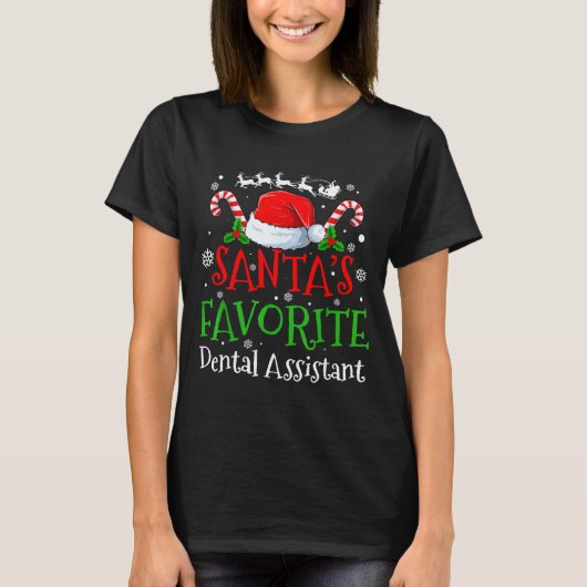 Santa's Favorite Dental Istant Christmas Party T-Shirt (Vorderseite)