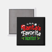 Santa's Favorite Dentist Christmas Party  Magnet (Vorderseite/Rückseite)