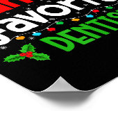 Santa's Favorite Dentist Christmas Party  Poster (Ecke)