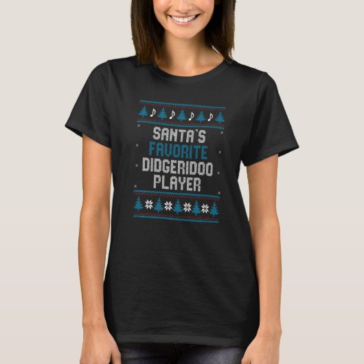 Santas Favorite Didgeridoo Player Funny didgeridoo T-Shirt (Vorderseite)