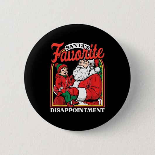 Santas Favorite Disapintment Funny Sarcastic Chris Button (Vorderseite)
