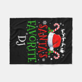 Santa's Favorite Dj Christmas Party Fleecedecke (Vorderseite (Horizontal))