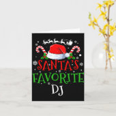 Santa's Favorite Dj Christmas Party Karte (Gelbe Blume)