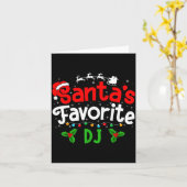 Santa's Favorite Dj Christmas Party Karte (Gelbe Blume)