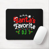 Santa's Favorite Dj Christmas Party Mousepad (Mit Mouse)