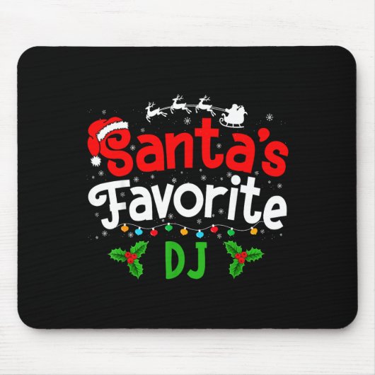 Santa's Favorite Dj Christmas Party Mousepad (Vorne)