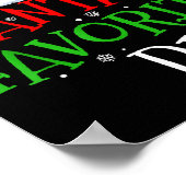 Santa's Favorite Dj Christmas Party  Poster (Ecke)