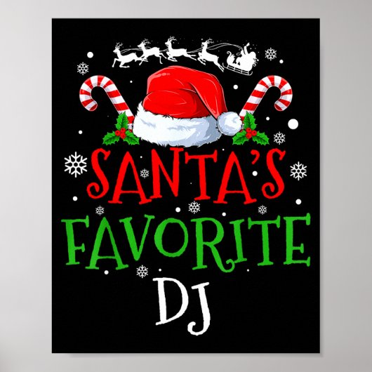 Santa's Favorite Dj Christmas Party  Poster (Vorne)