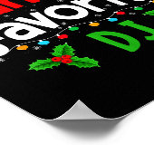 Santa's Favorite Dj Christmas Party  Poster (Ecke)
