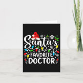Santas Favorite Doctor Funny Christmas Family Matc Karte (Vorderseite)