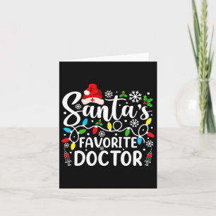 Santas Favorite Doctor Funny Christmas Family Matc Karte