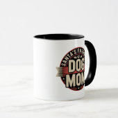 Santa's Favorite Dog Mom Badge Tasse (VorderseiteRechts)