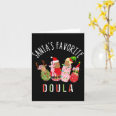 Santa's Favorite Doula Nurse Christmas Stpartum Mi Karte (Gelbe Blume)
