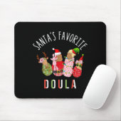 Santa's Favorite Doula Nurse Christmas Stpartum Mi Mousepad (Mit Mouse)