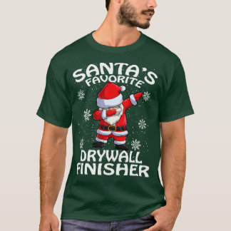 Santas Favorite Drywall Finisher Weihnachten T-Shirt