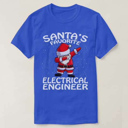 Santas Favorite Electrical Engineer Weihnachten T-Shirt (Design vorne)