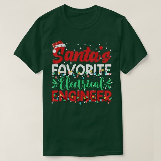 Santas Favorite Electrical Engineer Weihnachtsmann T-Shirt (Design vorne)