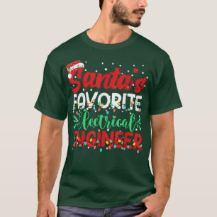 Santas Favorite Electrical Engineer Weihnachtsmann T-Shirt