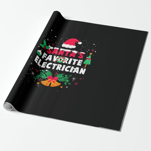 Santas Favorite Electrical Weihnachtsgeschenk Geschenkpapier (Ungerollt)