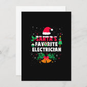 Santas Favorite Electrical Weihnachtsgeschenk Mitteilungskarte (Vorne/Hinten)