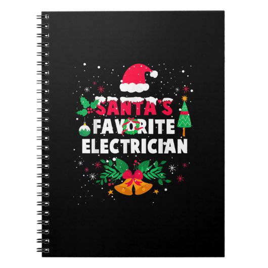 Santas Favorite Electrical Weihnachtsgeschenk Notizblock (Vorderseite)