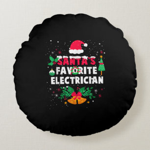 Santas Favorite Electrical Weihnachtsgeschenk Rundes Kissen