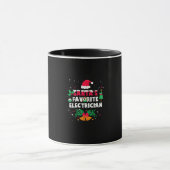 Santas Favorite Electrical Weihnachtsgeschenk Tasse (Zentrum)
