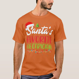 Santas Favorite Electrician Weihnachten Weihnachts T-Shirt