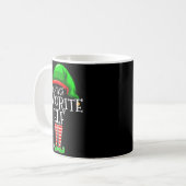 Santa's Favorite Elf Group Matching Family Christm Kaffeetasse (Vorderseite Links)