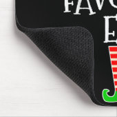 Santa's Favorite Elf Group Matching Family Christm Mousepad (Ecke)