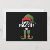Santas Favorite Elf Matching Familie Weihnachten Einladung (Vorderseite)
