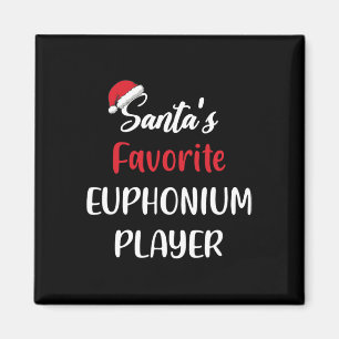 Santas Favorite Euphonium Player Geschenk Weihnach Magnet