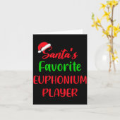 Santas Favorite Euphonium Player Gift Euphonium Ch Karte (Gelbe Blume)