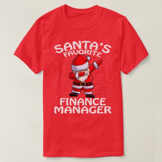 Santas Favorite Finance Manager Weihnachten T-Shirt (Design vorne)
